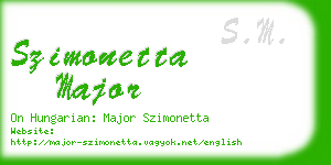 szimonetta major business card